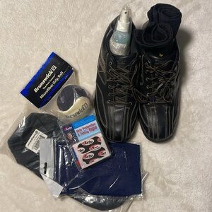 Mens Bowling Package! Dexter Seth bowling shoes in brown/gold size 12 + freebies